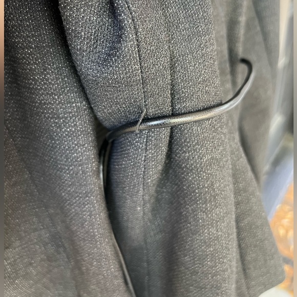 Classiques Entier Atelier | Grey Wool Blend Pleated Ruffle Trim Jacket size 10 - Picture 9 of 10